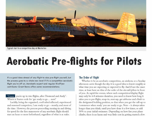Aerobatic Pre-flights for Pilots